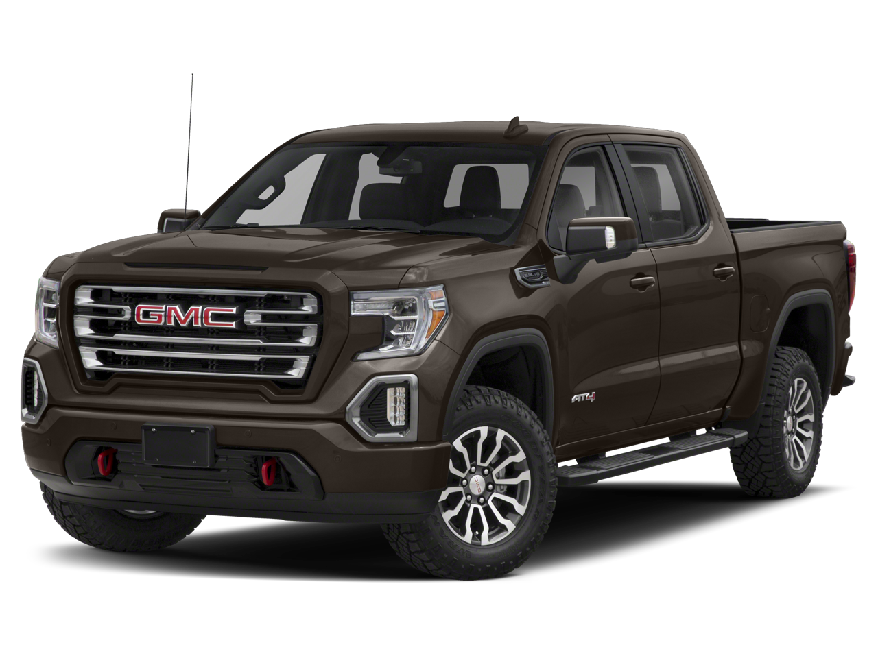 2020 GMC Sierra 1500 AT4 in Dark Sky Metallic — front three-quarter view