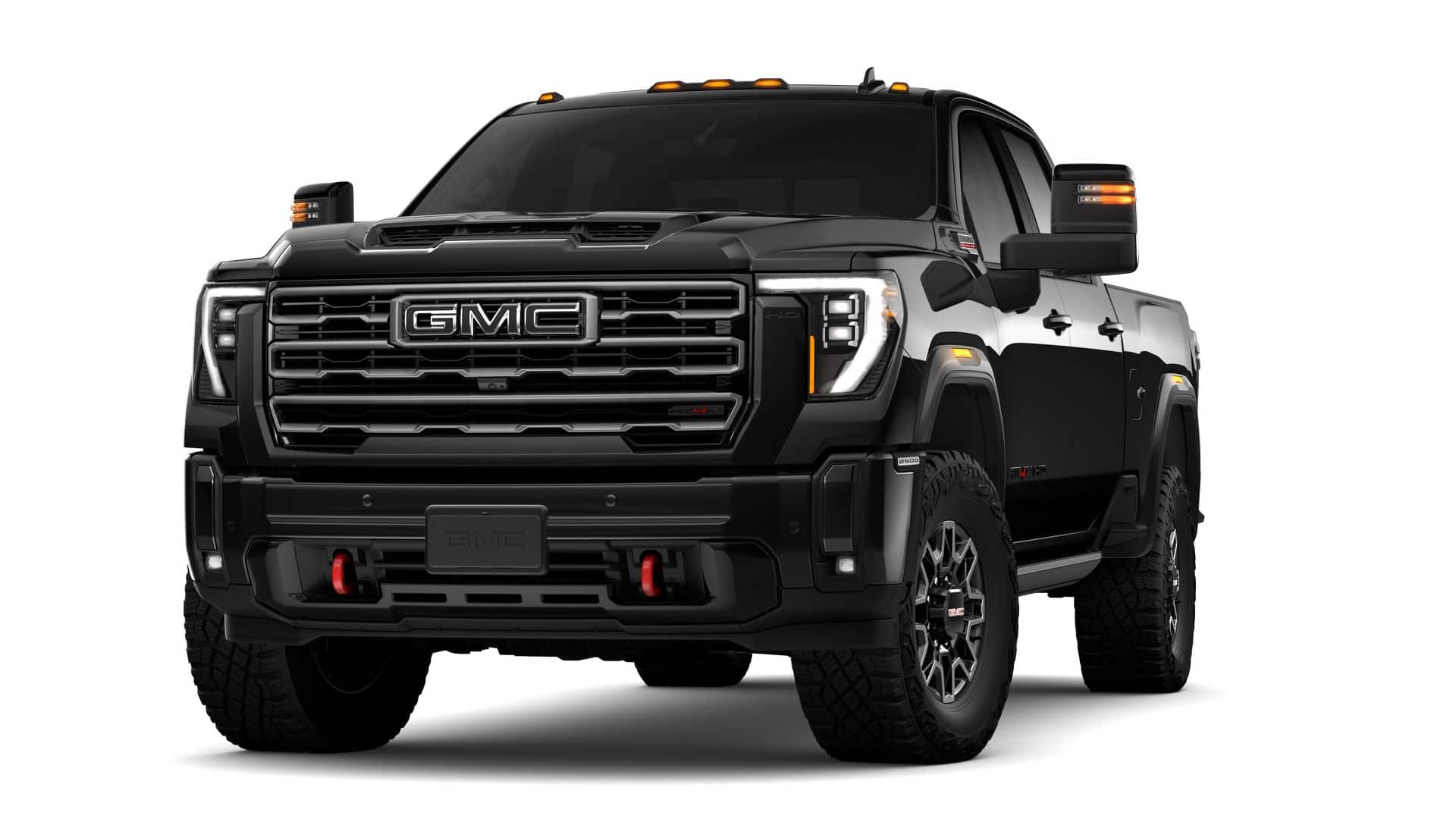 2026 GMC Sierra 2500 HD Crew Cab Standard Box 4-Wheel Drive AT4X in Onyx Black — front three-quarter view