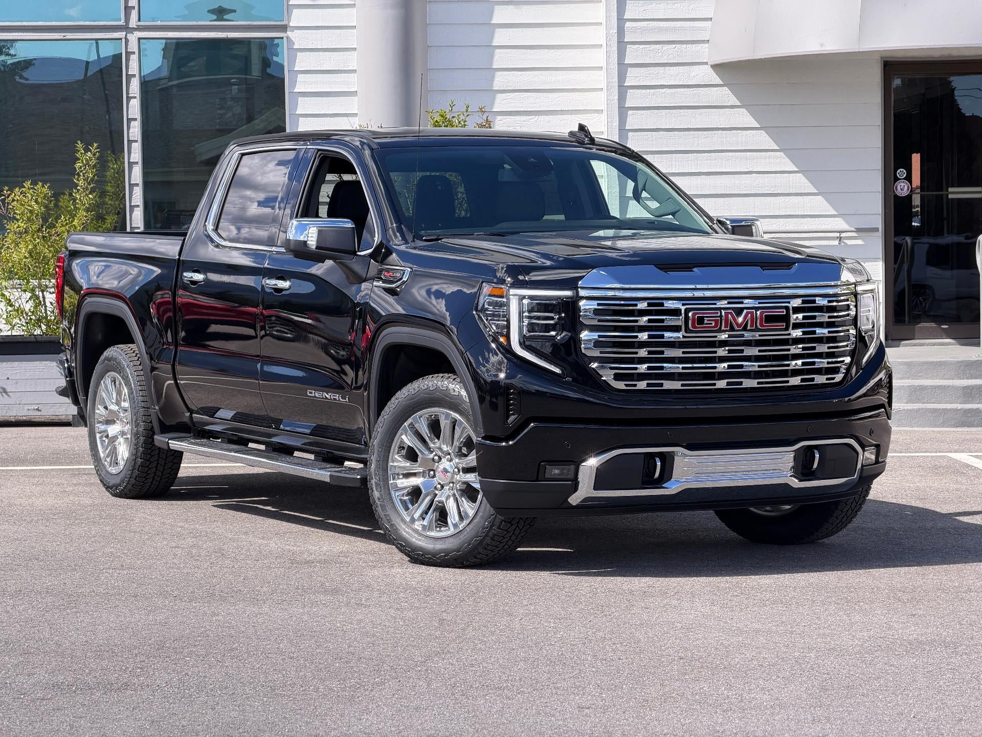 2026 GMC Sierra 1500 Crew Cab Short Box 4-Wheel Drive Denali in Onyx Black — front three-quarter view